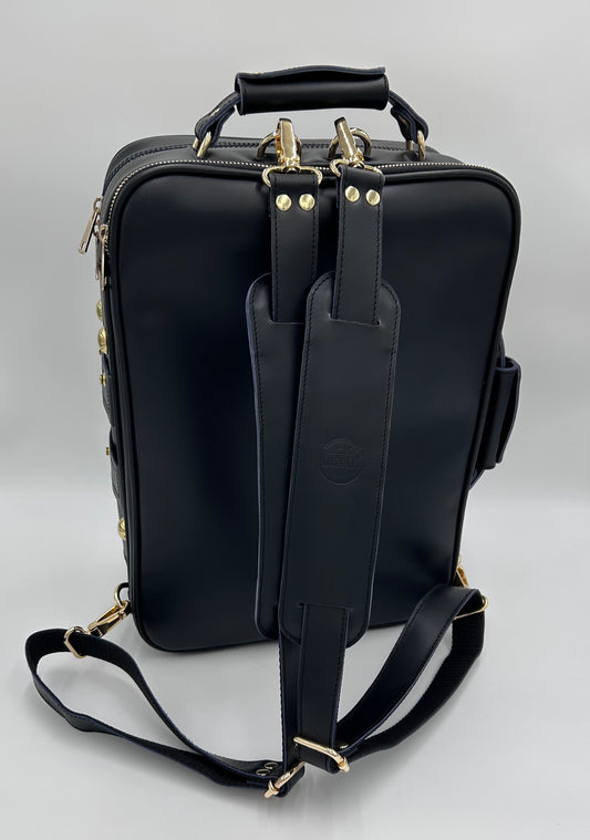 Double Case for 2 clarinets - The black one with gold-tone logo and zipper