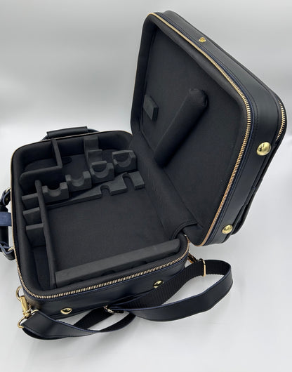 Double Case for 2 clarinets - The black one with gold-tone logo and zipper
