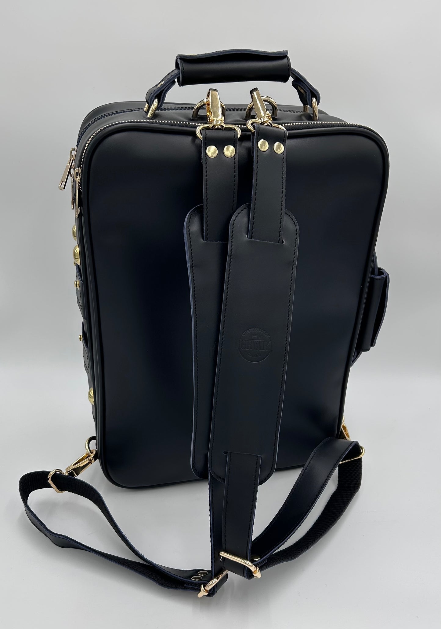 Double Case for 2 clarinets - The black one with gold-tone logo and zipper