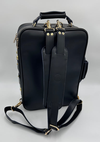 Double Case for 2 clarinets - The black one with gold-tone logo and zipper