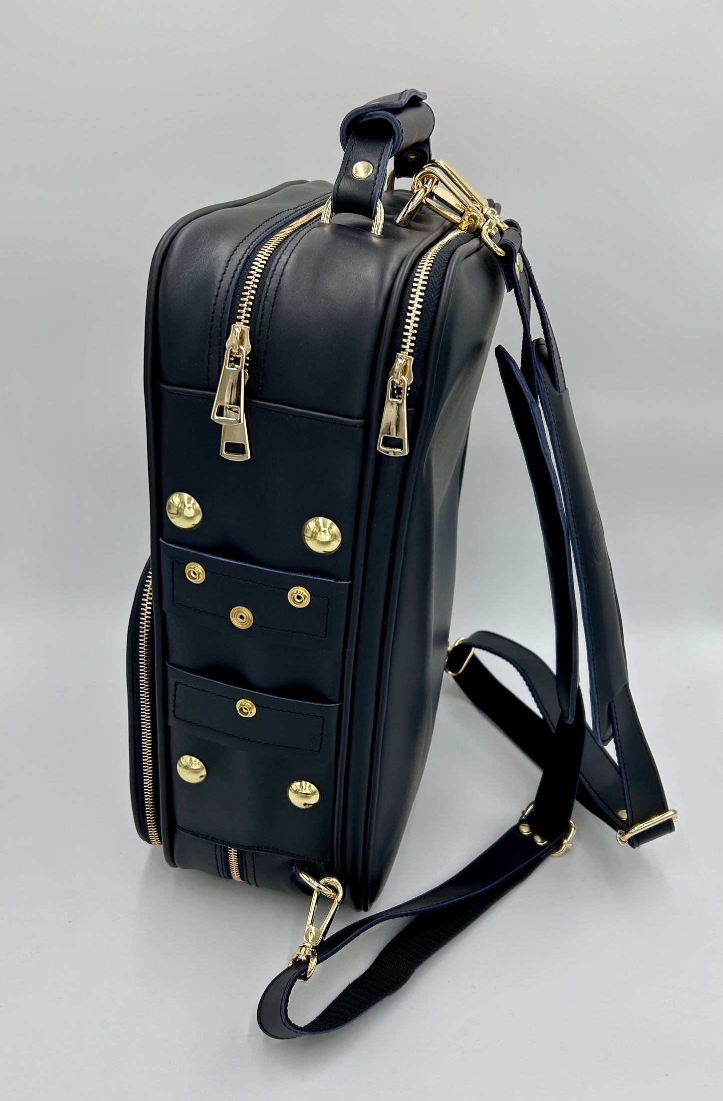 Double Case for 2 clarinets - The black one with gold-tone logo and zipper