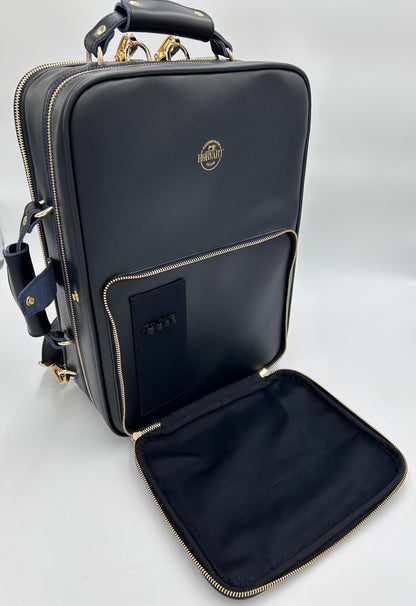 Double Case for 2 clarinets - The black one with gold-tone logo and zipper