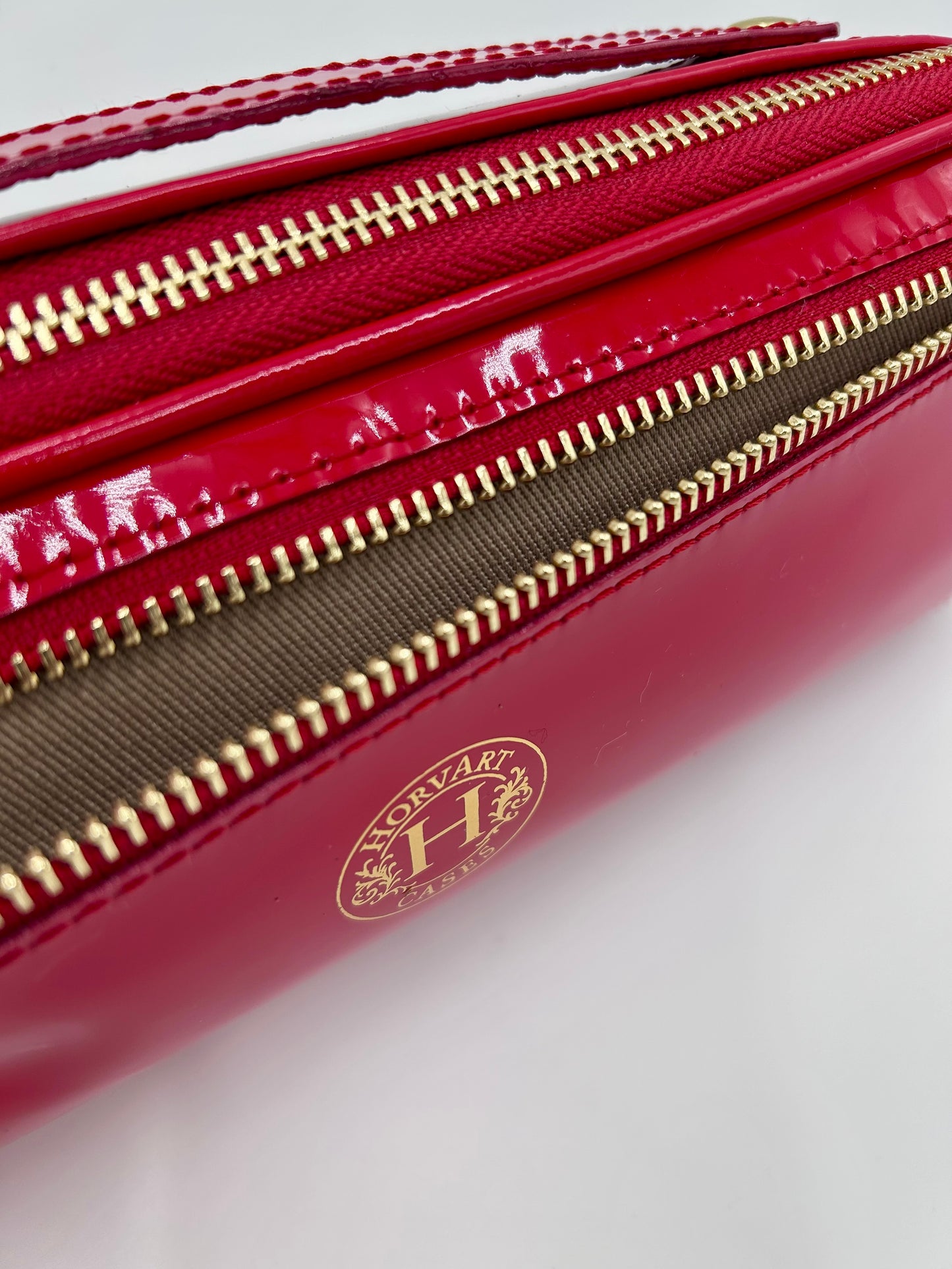 Red Glossy Patent Leather Piccolo Bag