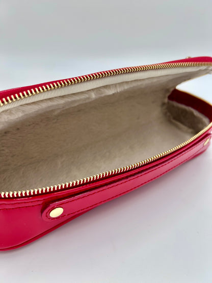 Red Glossy Patent Leather Piccolo Bag