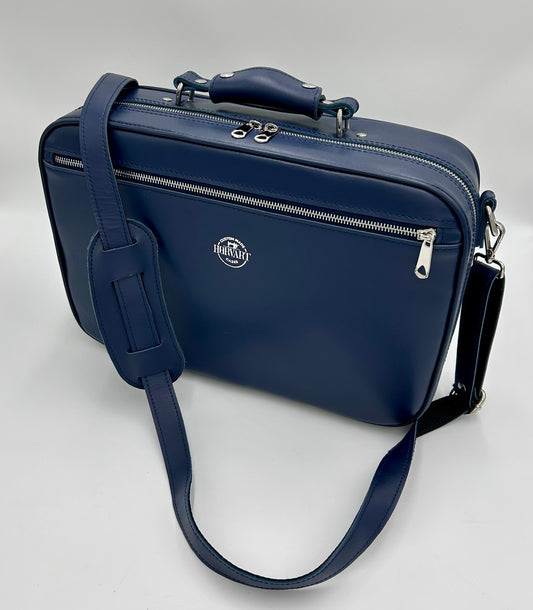 Tárogató single case - Navy blue genuine Leather