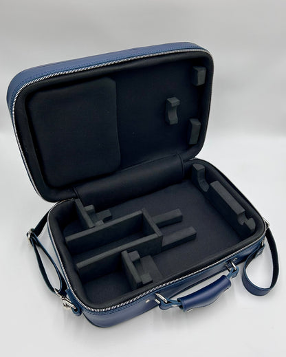Tárogató single case - Navy blue genuine Leather