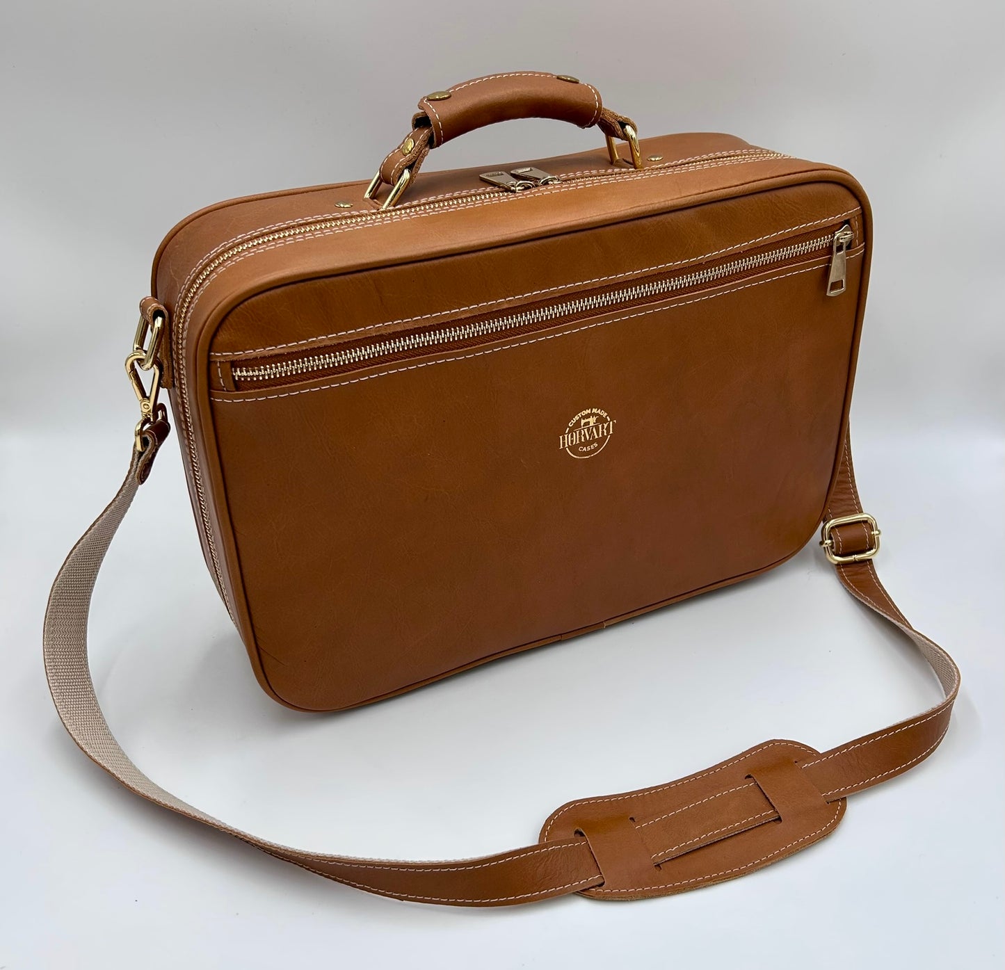 Tárogató single case - Light brown "Veg-tanned" Genuine Leather