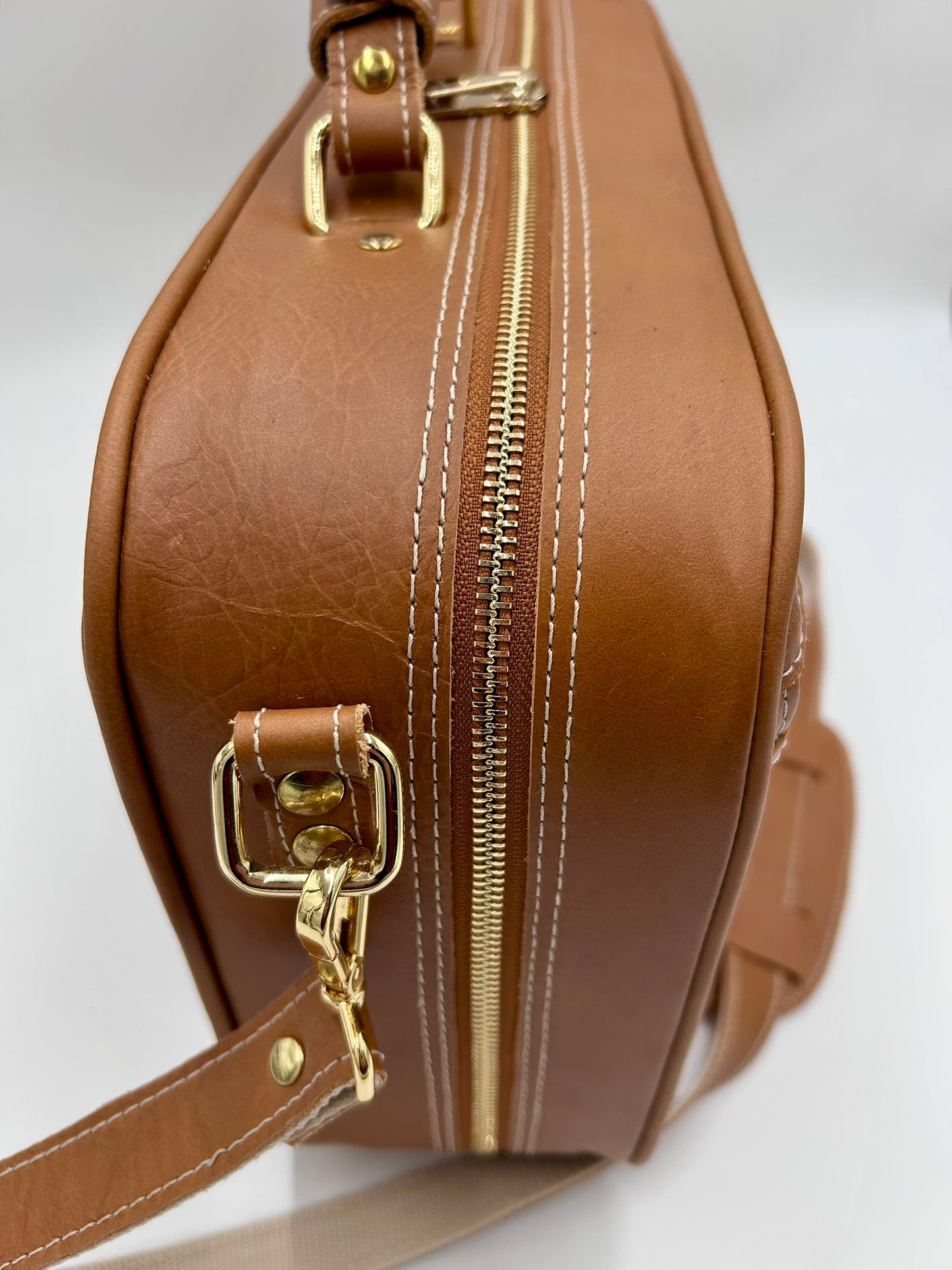 Tárogató single case - Light brown "Veg-tanned" Genuine Leather
