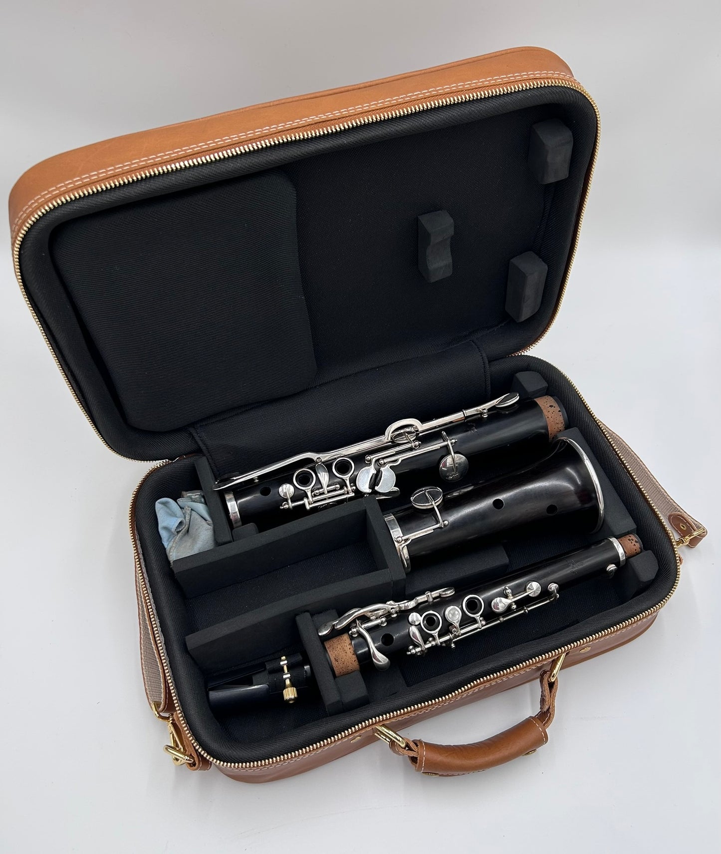 Tárogató single case - Light brown "Veg-tanned" Genuine Leather